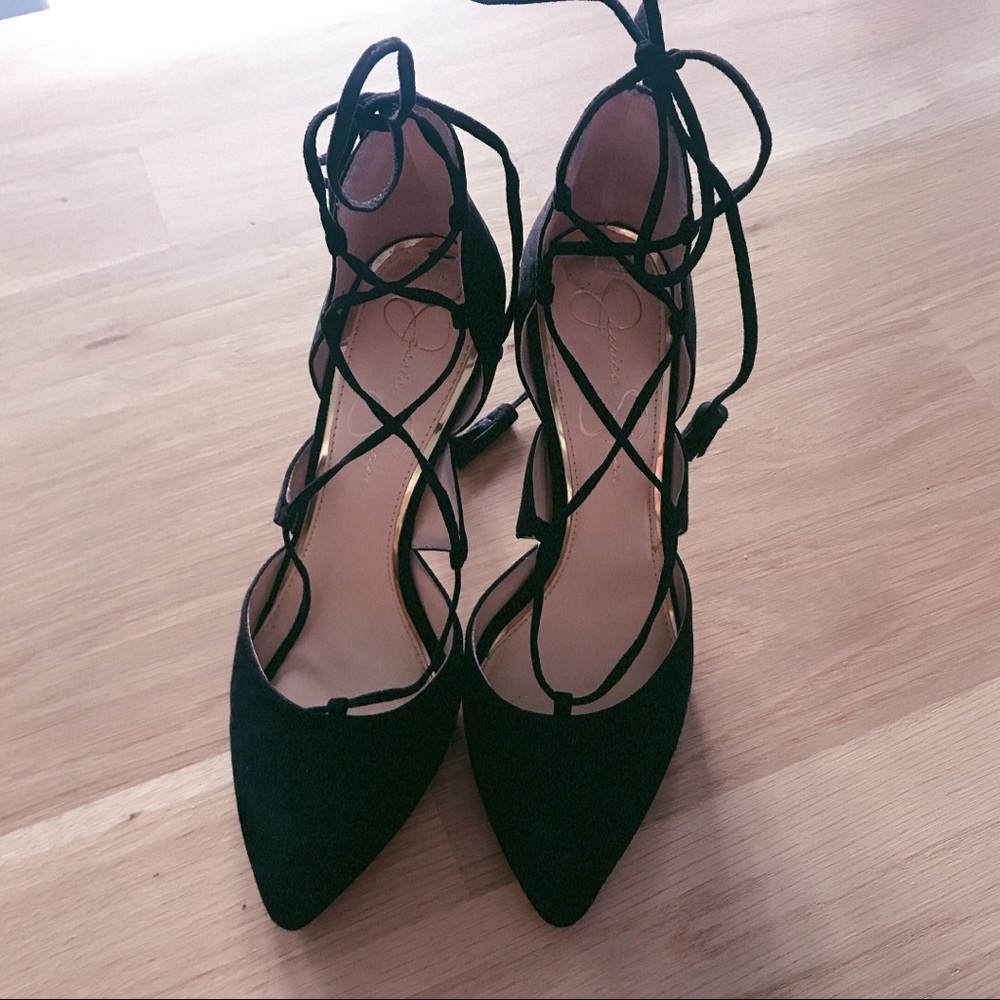 Jessica Simpson lace up heels